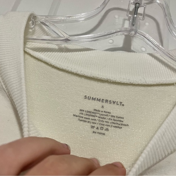 Summersalt Softest French Terry Puff Sleeve Pullover Small B2 - Picture 3 of 5